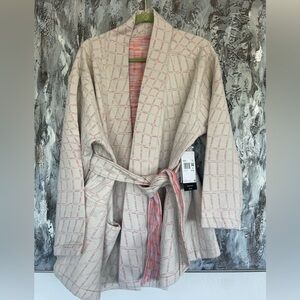 Women NIKE YOGA NWT Therma-FIT Luxe Reversible Top DX6375 Kimono Tie Front-1X